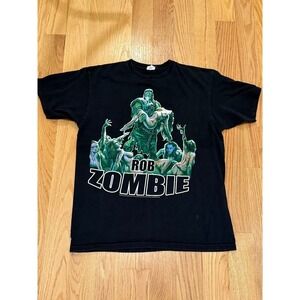 Vintage Rob Zombie Graphic Band T Shirt‎ Men Large 2009 Anvil Double Spookshow